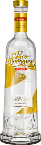 Водка РУСЬ МАТУШКА Премиум золотая 40%, 0.5л