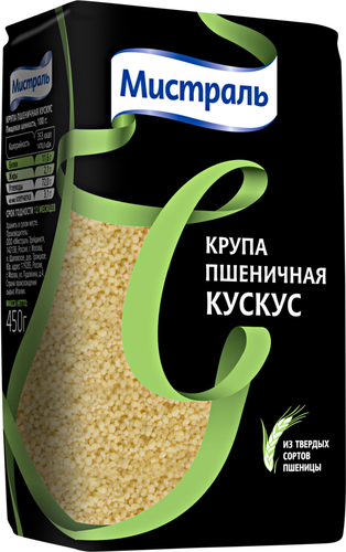 Кускус пшеничная МИСТРАЛЬ Кускус, 450г, вид