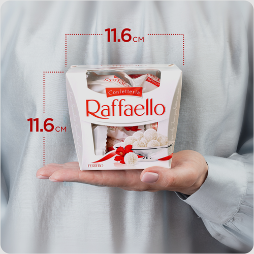 Конфеты RAFFAELLO с цельным миндальным орехом в кокосовой обсыпке, 150г, картинка