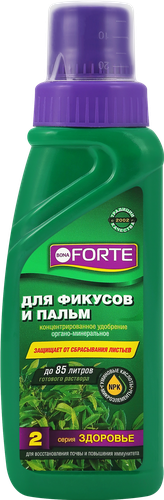 Удобрение для фикусов и пальм BONA FORTE Здоровье, 285мл, картинка