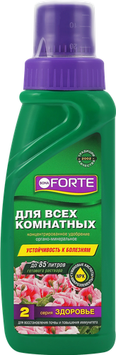 Удобрение для всех комнатных растений BONA FORTE Здоровье, жидкое, Арт. BF21060091, 285мл, крупный план