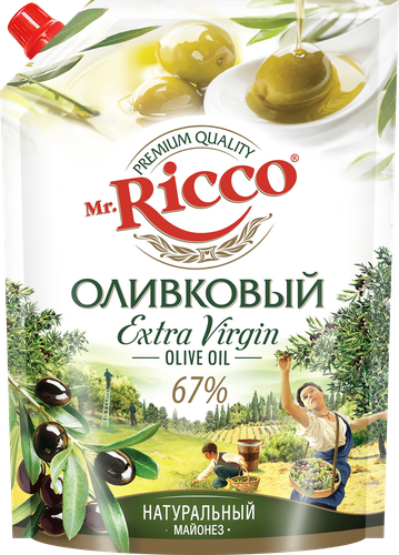 Майонез MR.RICCO Оливковый Extra Virgin 67%, 800мл, фотография