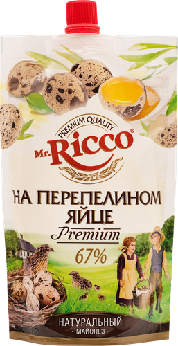 Майонез MR.RICCO Organic на перепелином яйце 67%, 220мл, фотография