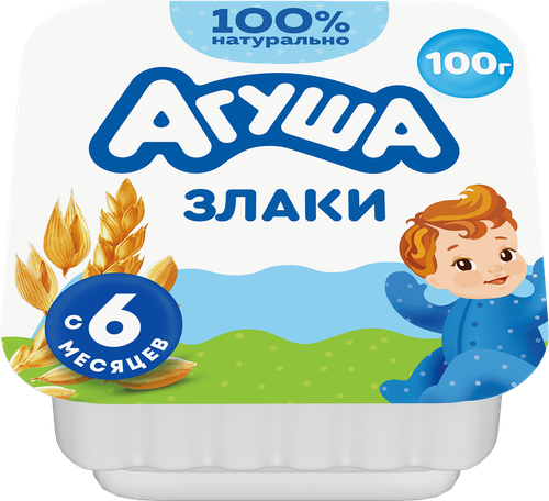 Творог детский АГУША Злаки 3,9%, с 6 месяцев, без змж, 100г, фото