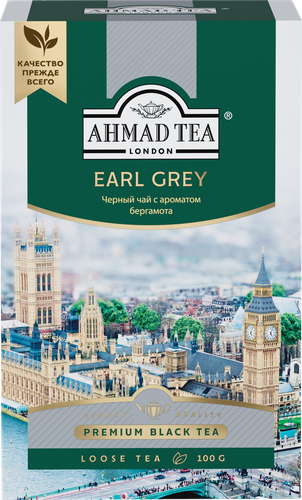 Чай черный AHMAD TEA Earl Grey байховый листовой ароматизированный, 100г, детальное фото