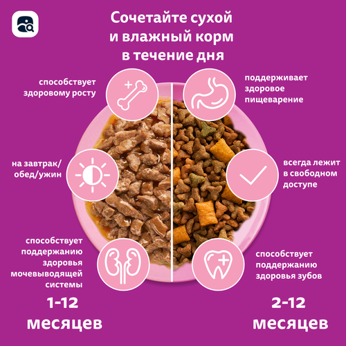 Корм сухой для котят Whiskas Аппетитное ассорти Индейка-Морковь, 350г, фотография