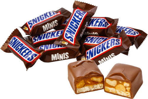 Конфеты SNICKERS Minis с арахисом, карамелью и нугой, весовые, вид