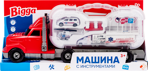 Машина BIGGA с инструментами, на батарейках, в ассортименте, фотография