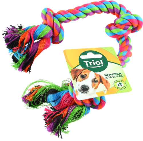 Игрушка для собак TRIOL Апорт на веревке, в ассортименте, вид