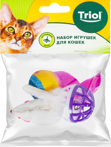 Игрушка для кошек TRIOL Мышка с игрушкой, картинка