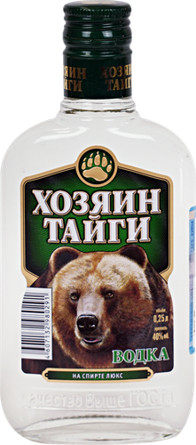 Водка ХОЗЯИН ТАЙГИ 40%, 0.25л