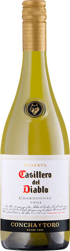 Вино CASILLERO DEL DIABLO Concha Y Toro Шардоне выдержанное белое сухое, 0.75л, изображение