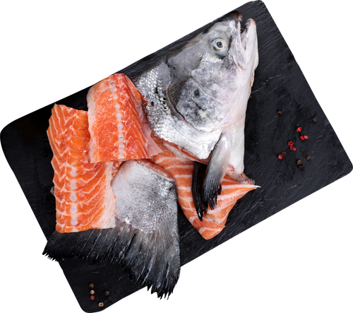 Набор для ухи из лососевых рыб (из замороженного сырья) ЛЕНТА FRESH, весовой, фотография