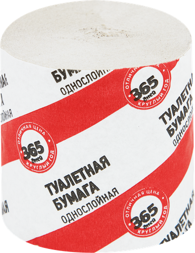 Бумага туалетная 365 ДНЕЙ 1 слой без втулки, картинка