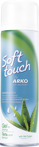 Гель для бритья женский ARKO Soft Touch для чувствительной кожи, 200мл, фото