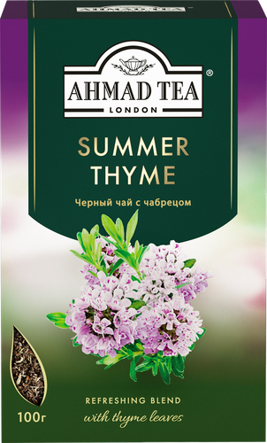Чай черный AHMAD TEA Summer Thyme с чабрецом байховый листовой, 100г, детальное фото
