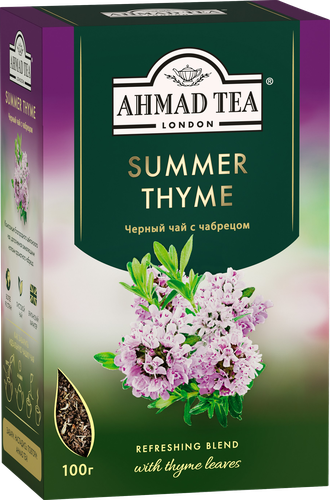 Чай черный AHMAD TEA Summer Thyme с чабрецом байховый листовой, 100г, фото