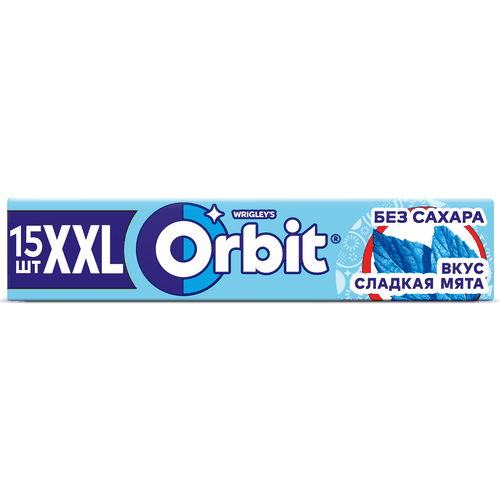 Жевательная резинка ORBIT Сладкая мята XXL, 20,4г, изображение