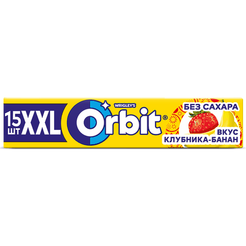 Жевательная резинка ORBIT Клубника банан XXL, 20,4г, картинка