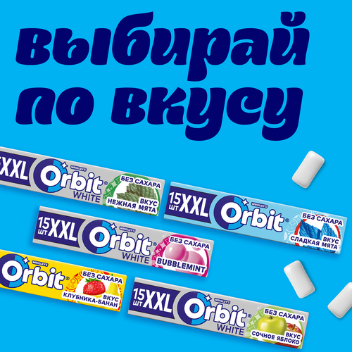 Жевательная резинка ORBIT Клубника банан XXL, 20,4г, детальное фото