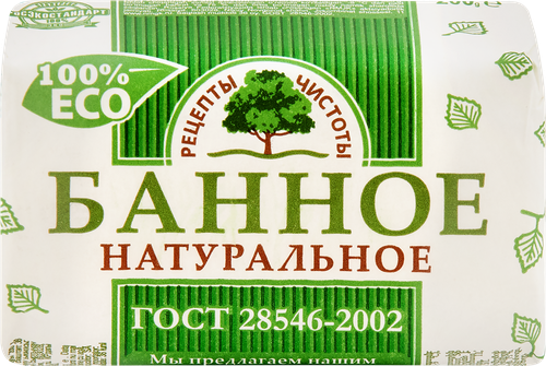 Туалетное мыло РЕЦЕПТЫ ЧИСТОТЫ Банное, 200г, крупный план