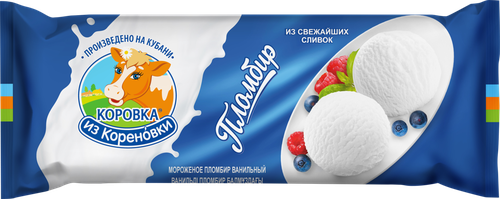 Мороженое КОРОВКА ИЗ КОРЕНОВКИ Пломбир 15%, без змж, 1000г, вид