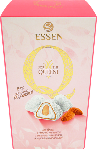 Конфеты Q со сливочной начинкой, миндалем и кокосом, 150г, картинка