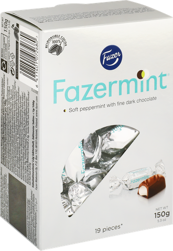 Конфеты FAZER Fazermint с мятной начинкой, 150 г, вид