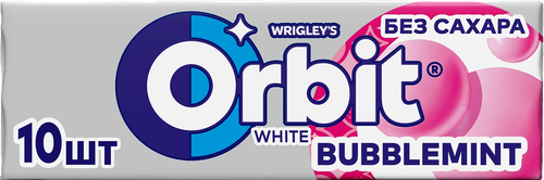 Жевательная резинка ORBIT Белоснежный Bubblemint, 13,6г, фотография