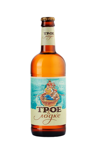 Пиво светлое ТОМСКОЕ ПИВО Трое в Лодке фильтрованное, 4,9%, 0.5л, изображение