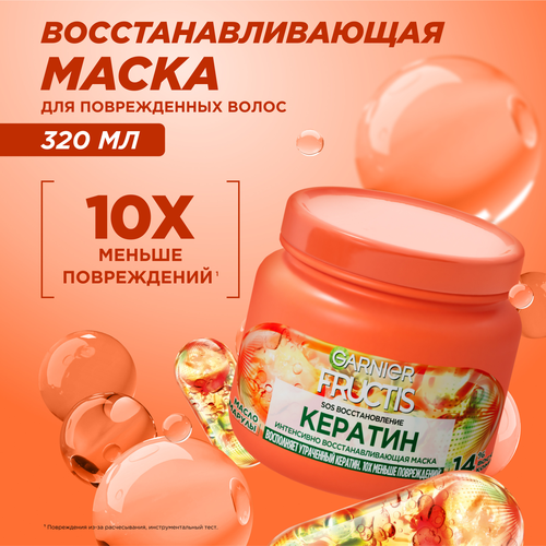 Маска для секущихся и поврежденных волос FRUCTIS Sos Восстановление, реанимирующая, 300мл, изображение