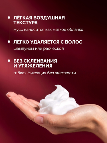 Мусс для укладки волос ПРЕЛЕСТЬ Professional Эффект памяти, 160мл, фотография