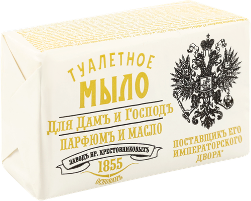 Туалетное мыло ЗАВОД БРАТЬЕВ КРЕСТОВНИКОВЫХ Парфюмъ и масло для дамъ и 
господъ, 190г, детальное фото