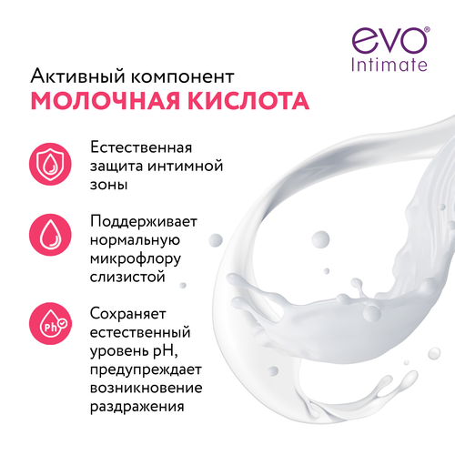 Жидкое крем-мыло для интимной гигиены EVO, 200мл, крупный план
