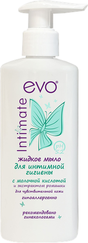Жидкое мыло для интимной гигиены EVO для чувствительной кожи, 200мл, картинка