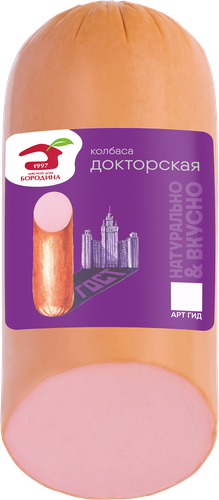 Колбаса вареная МД БОРОДИНА Докторская со срезом, 500г, фото