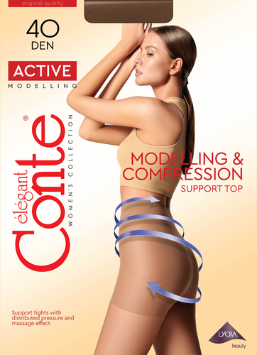 Колготки женские CONTE Active 40 den bronz 5, детальное фото