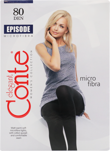Колготки женские CONTE Episode 80 den mocca 5–XL, фото