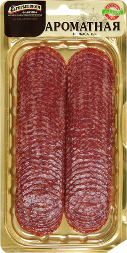 Колбаса сырокопченая КФ ЕГОРЬЕВСКАЯ Ароматная, нарезка, 100г, фото