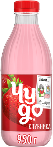 Коктейль молочный ЧУДО Клубника 2%, без змж, 950г, фотография