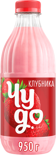 Коктейль молочный ЧУДО Клубника 2%, без змж, 950г, вид