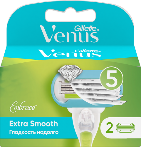 Кассеты сменные для бритья GILLETTE Venus Embrace, 2шт, крупный план