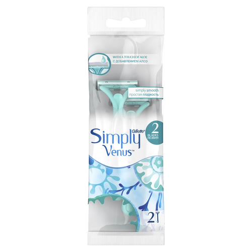Бритва одноразовая женская GILLETTE Venus Simply, 2шт, вид