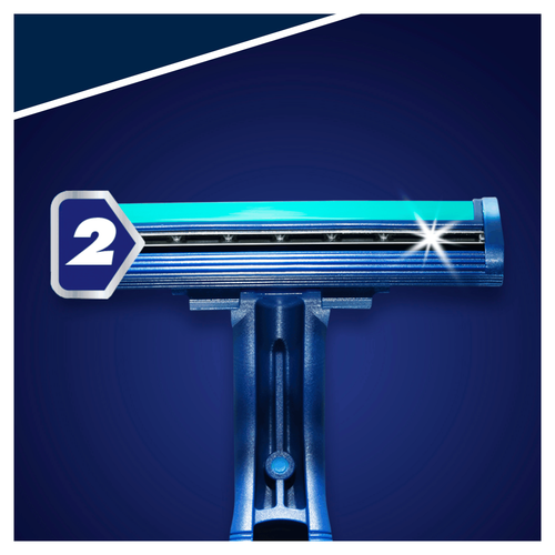Станок для бритья одноразовый GILLETTE Blue II Plus, 8+2шт, фотография