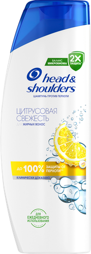 Шампунь для жирных волос HEAD&SHOULDERS Цитрусовая свежесть, 600мл, фотография