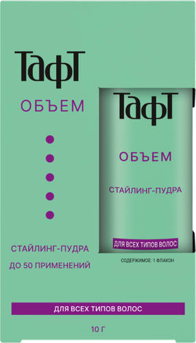 Стайлинг-пудра для волос ТАФТ Объем, 10мл, фотография