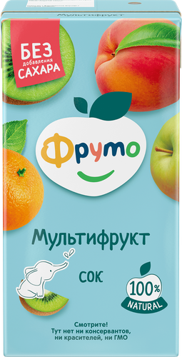 Сок ФРУТОНЯНЯ Мультифрукт, с 3 лет, 500мл, детальное фото