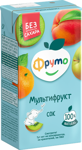 Сок ФРУТОНЯНЯ Мультифрукт, с 3 лет, 500мл, детальное фото