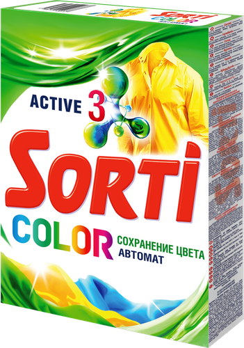 Стиральный порошок SORTI Color, автомат, 350г, детальное фото
