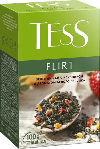 Чай зеленый TESS Flirt листовой, 100г, вид